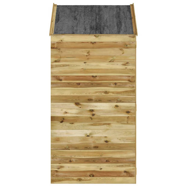 vidaXL Tuinschuur met deur 107x107x220 cm geïmpregneerd grenenhout