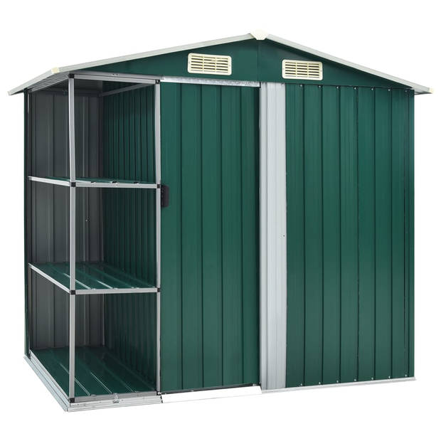 The Living Store Tuinberging - Groen - 205x130x183 cm - Gegalvaniseerd ijzer