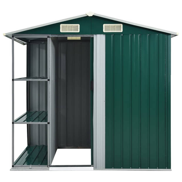 The Living Store Tuinberging - Groen - 205x130x183 cm - Gegalvaniseerd ijzer