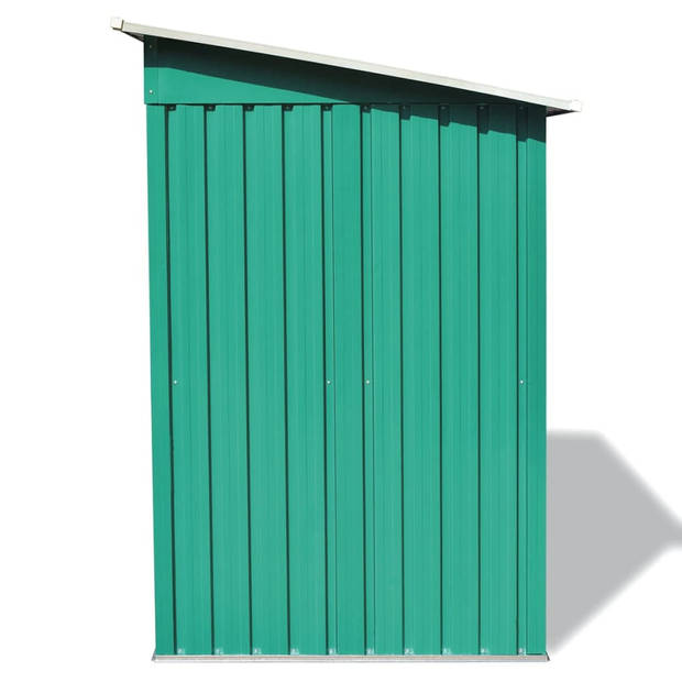 The Living Store Metalen berging - Groen - 190 x 124 x 181 cm - Duurzaam en sterk