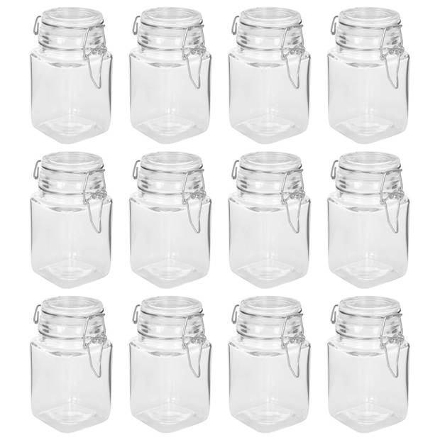 The Living Store Jampotten - Glas - 260 ml - Transparant - 12 stuks