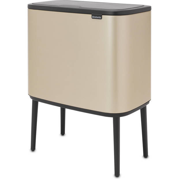 Brabantia Bo Touch prullenbak - metallic goud - 11 + 23 L