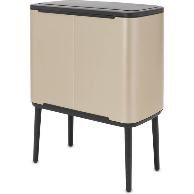 Brabantia afvalemmer Bo Touch Bin champagnekleur, 11 + 23 L (661628)