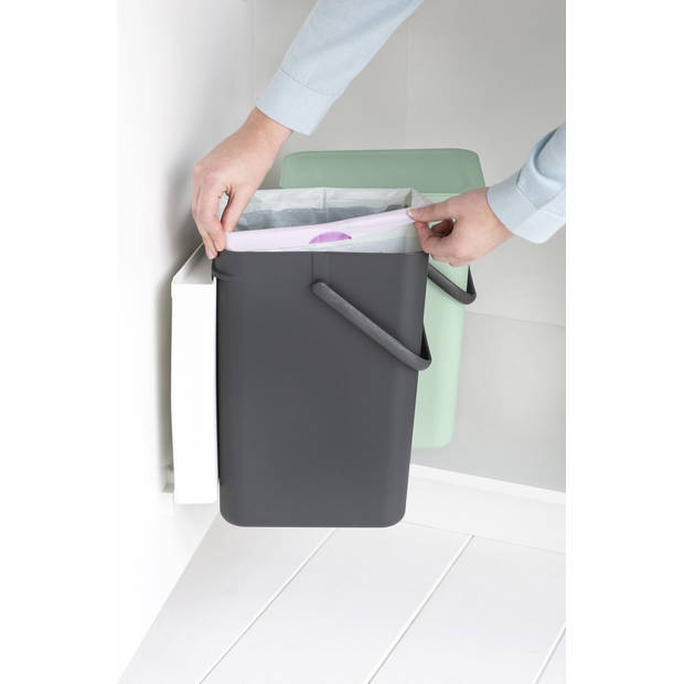 Brabantia Sort & Go prullenbak - 2 x 12 L - donkergoen/jade groen