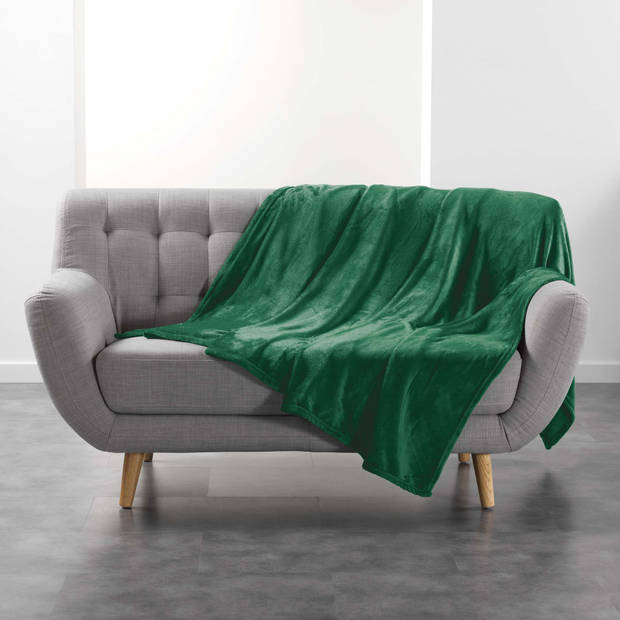 Heerlijk Zachte en Grote Fleece Plaid - 180x220 cm / Groen