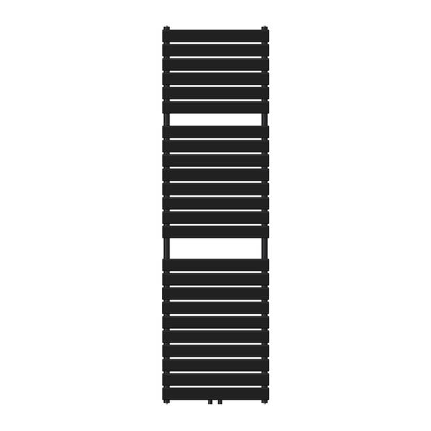 Badkamer radiator middenaansluiting 600x1800 mm zwart mat LuxeBath