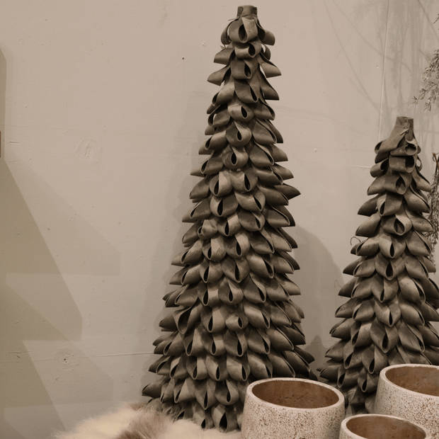 DKNC - Decoratieve kerstboom Pasay - 26x26x78cm - Grijs