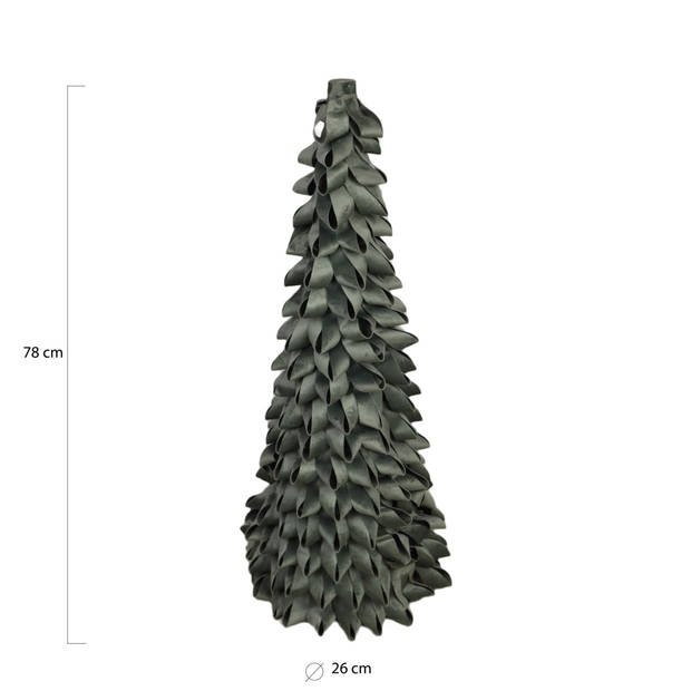 DKNC - Decoratieve kerstboom Pasay - 26x26x78cm - Grijs