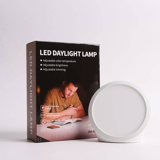 Homezie Daglichtlamp 10.000 lux UV-vrij 6 timers 3000-6500K Boost je energieniveau, focus & stemming!