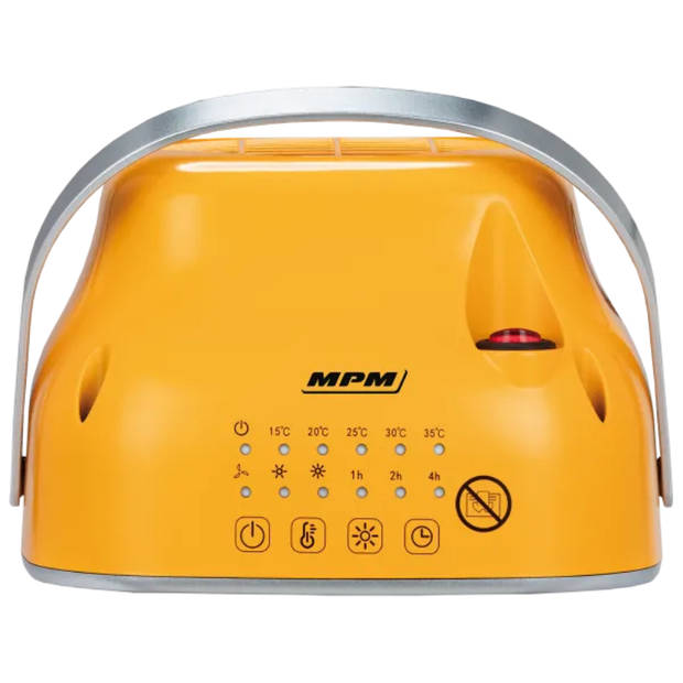 MPM - Mobiele Heater in Modern Design - 5 Temperatuur Instellingen met Timer - Max. 1500W - Kachel Elektrisch Oranje