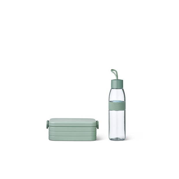 Mepal - Giftset Onderweg (lunchbox Take a Break + waterfles Ellipse) - Nordic sage