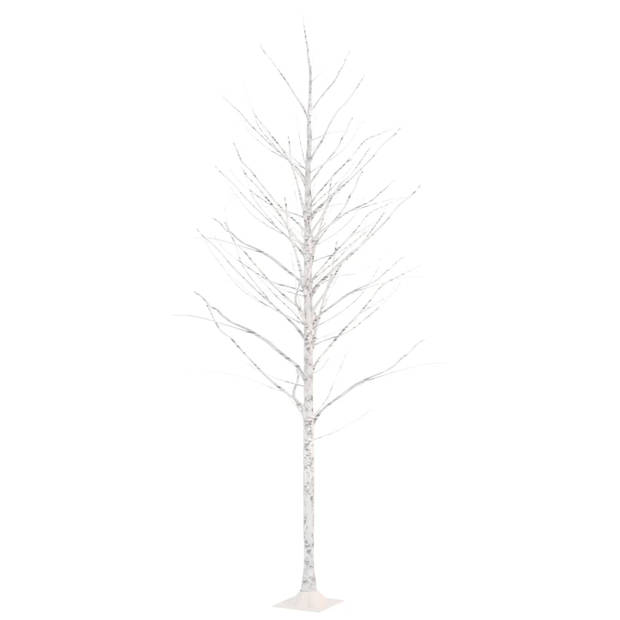 The Living Store LED-berkenboom - 240 LEDs - 25 x 25 x 300 cm - warmwit - 8 functies