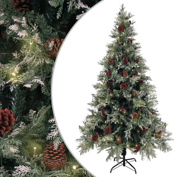 The Living Store Kerstboom - Scharnierende constructie - 195 cm - Inclusief 300 LEDs