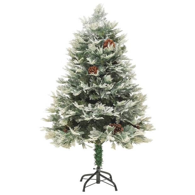 The Living Store Kerstboom PVC/PE - 120 cm - Met LEDs en scharniersysteem