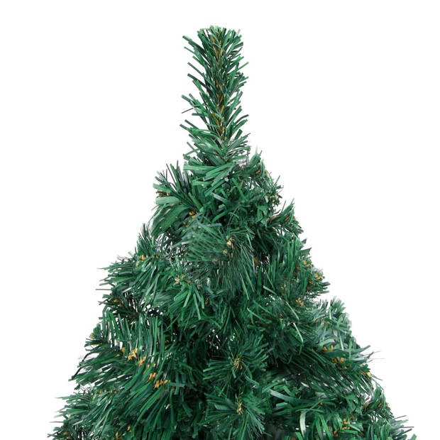 The Living Store Kunstkerstboom - Onze kerstboom - Kerstversiering - 210 cm - Groen PVC - Levensechte vorm - Extra