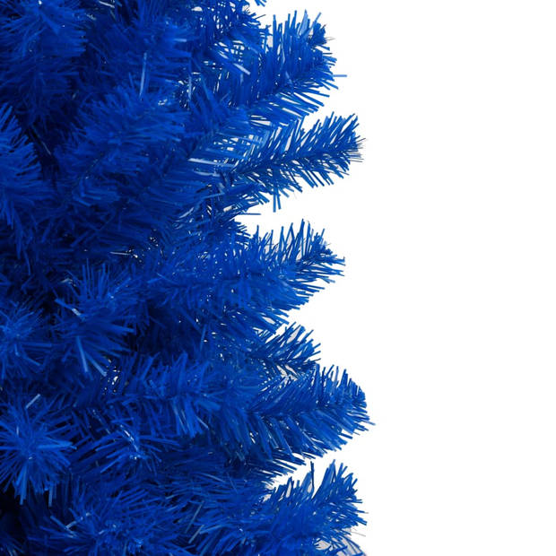 The Living Store Kunstkerstboom - Blauw - 180 cm - LED-verlichting - Incl - kerstballen - piek - USB-aansluiting