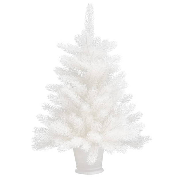 The Living Store Kunstkerstboom - Wit - 65 cm - PE takken - LED-verlichting - USB-aansluiting