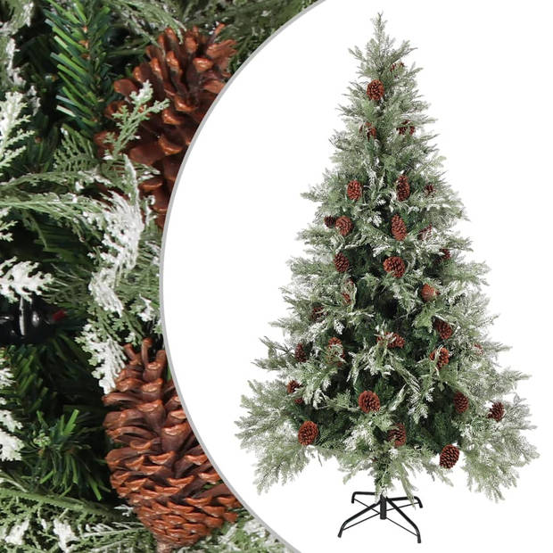 The Living Store Kerstboom - Scharnierende constructie - 195 cm - PVC/PE/staal