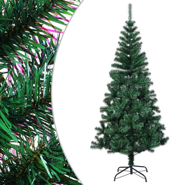 The Living Store Kerstboom - Iriserende kleur - 150 cm - PVC/staal - met stevige standaard