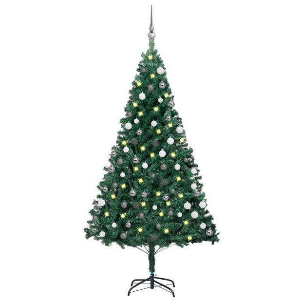 The Living Store Kunstkerstboom PRO - 150 cm - Groen - PVC - Met 150 LEDs - Met USB-aansluiting