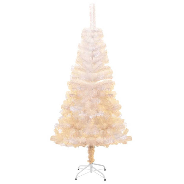 The Living Store Kerstboom Icy White - 120 cm - PVC en staal