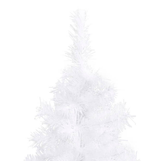 The Living Store Hoekkerstboom PVC 240 cm - Wit - 525 uiteinden