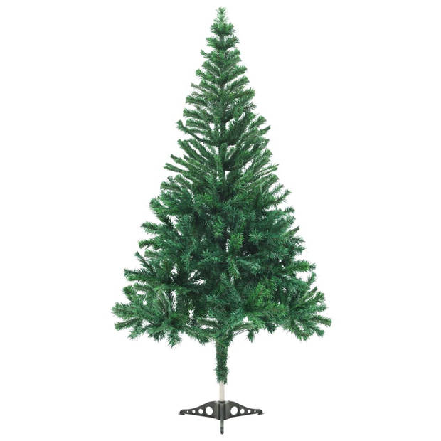 The Living Store Kunstkerstboom - 120 cm - PVC - 230 takken - LED-verlichting - USB-aansluiting - Groen