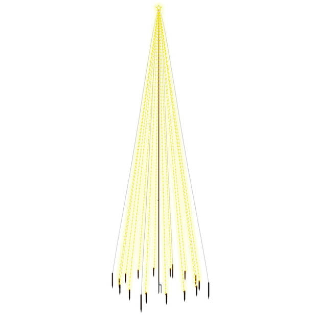 The Living Store LED Kerstboom 230x800 cm - 1.134 warmwitte LEDs - 8 lichteffecten - Compact ontwerp - Grondpin -