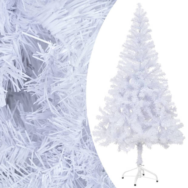 The Living Store Kerstboom Sneeuwdeken - 120 cm - LED-verlichting - Inclusief accessoires - Wit