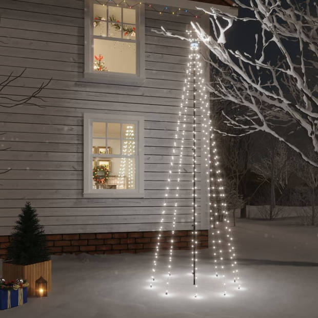 The Living Store LED Kerstboom - 310 koudwitte LEDs - 100 x 300 cm - USB - 8 functies