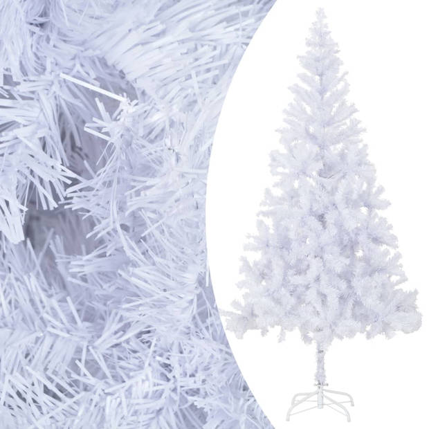 The Living Store Kerstboom Everest - Kunststof - 210cm hoog - Inclusief LED-verlichting en accessoires - Wit