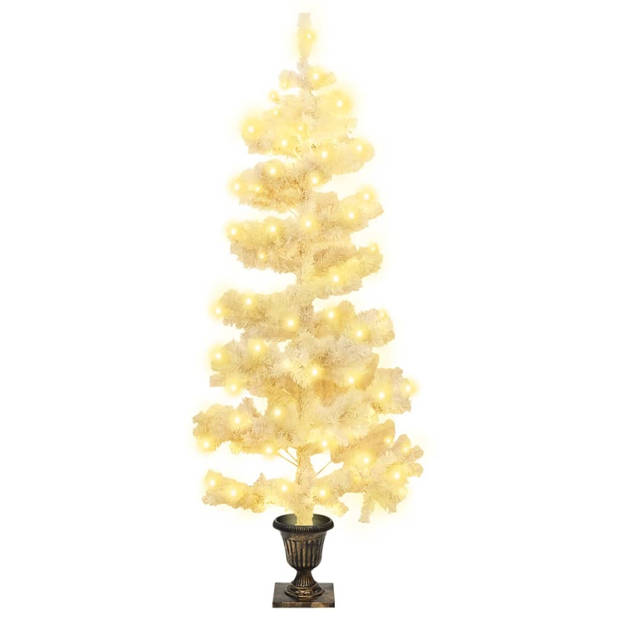 The Living Store Spiraal Kerstboom - 120 cm - PVC uiteinden - LED-lampjes - 8 lichteffecten