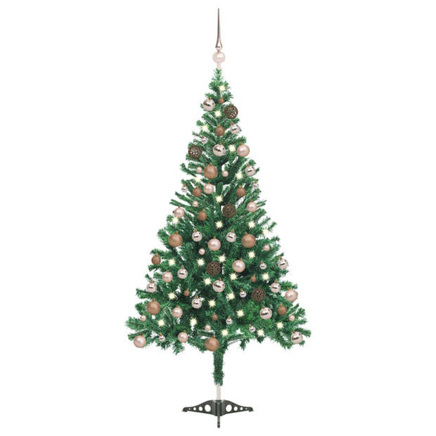 The Living Store Kunstkerstboom - LED-verlichting - 120 cm - groen - USB-aansluiting