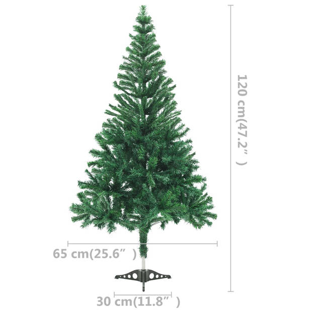 The Living Store Kunstkerstboom - LED-verlichting - 120 cm - groen - USB-aansluiting