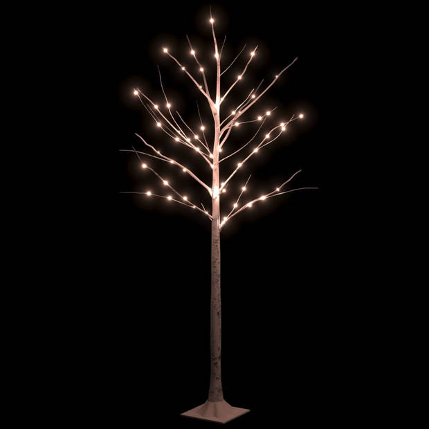 The Living Store LED-Berkenboom - Wit - 21 x 21 x 150 cm - 72 LEDs