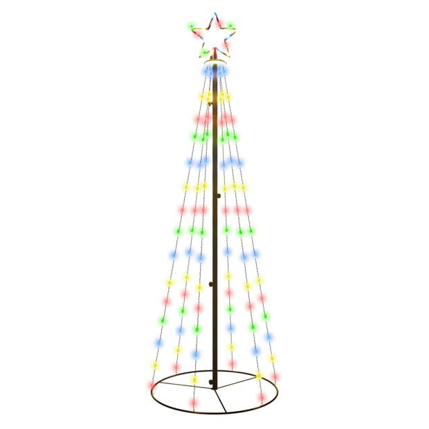The Living Store LED Kerstboom - 180 cm x 70 cm - 108 multikleurige LEDs