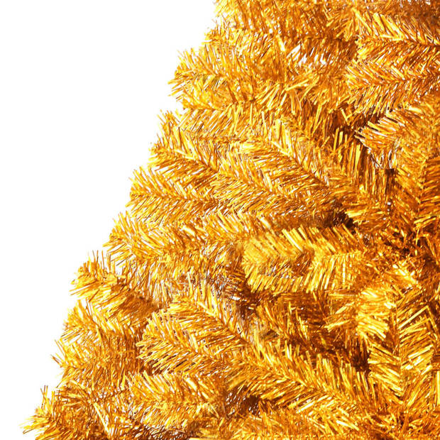 The Living Store halve kunstkerstboom - goud - 120 cm hoog - met 250 takken