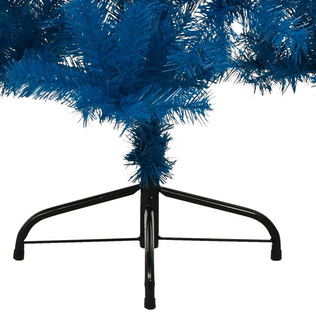 The Living Store Halve Kunstkerstboom - 180 cm - Blauw - PVC/Staal - 465 takken