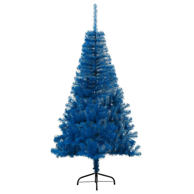 The Living Store Halve Kunstkerstboom - 180 cm - Blauw - PVC/Staal - 465 takken