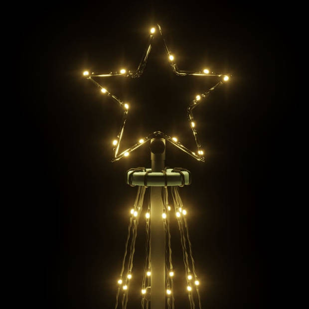 The Living Store LED-kerstboom 300 cm - 310 warmwitte rechte LEDs - 8 lichteffecten - compact ontwerp - grondpin -