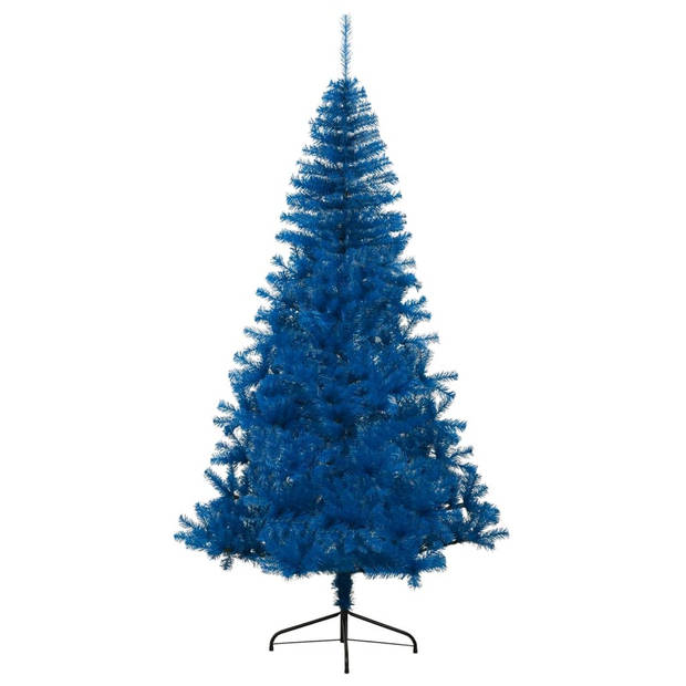 The Living Store Halfronde Kunstkerstboom - 240cm - Blauw PVC/Staal - 1.050 takken