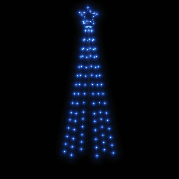 The Living Store LED Kegelkerstboom - 70x180 cm - 108 blauwe LEDs - 8 lichteffecten