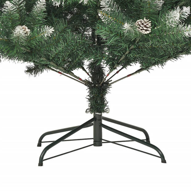 The Living Store Kerstboom Kerstgroen 120 cm - Scharnierconstructie - PVC uiteinden