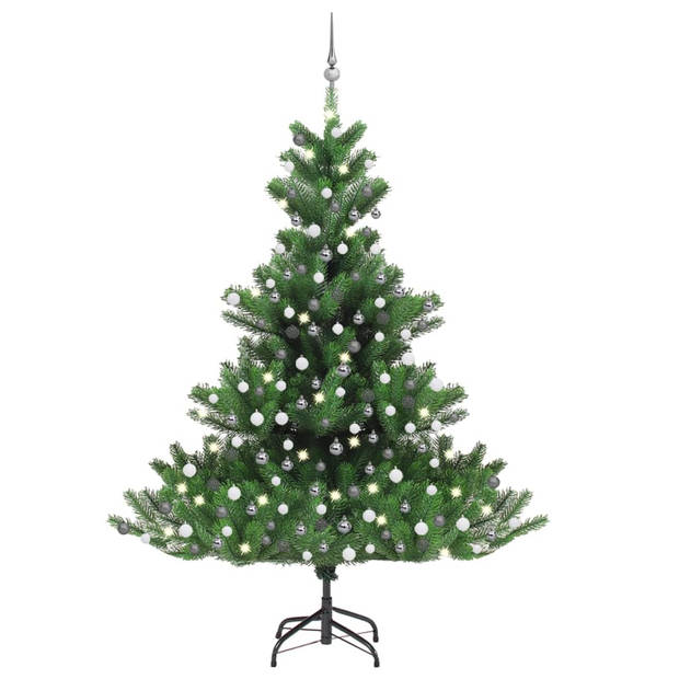 The Living Store Kunstkerstboom Nordic PE - 210 cm - LED-verlichting - inclusief standaard