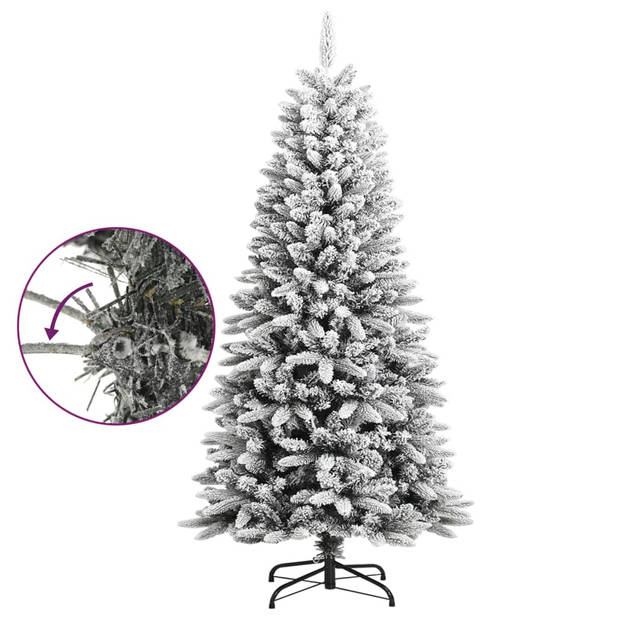 vidaXL Kunstkerstboom met sneeuw 120 cm PVC en PE