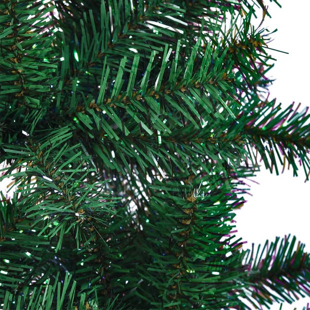 The Living Store Kunstboom - Kerst - 210 cm - Groen - Iriserende kleur - Stevige standaard - Volle uiteinden -