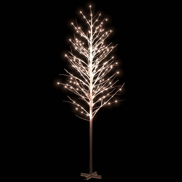 The Living Store LED-Berkenboom - 672 warmwitte LEDs - 8 lichteffecten - 60x60x400 cm - Binnen en buiten gebruik -