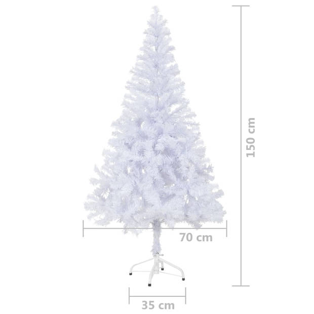 The Living Store Kerstboom Sneeuwdeken 150 cm - PVC - Wit - 380 takken