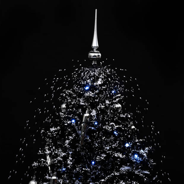 vidaXL Kerstboom sneeuwend met paraplubasis 170 cm PVC zwart
