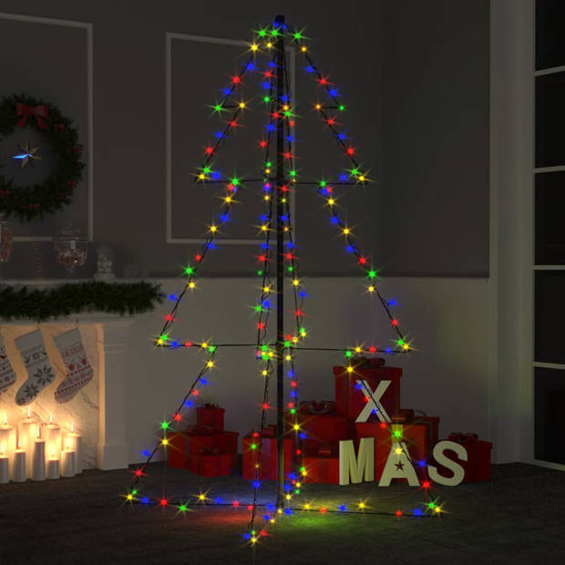 The Living Store Kerstkegelboom - LED Verlichting - 200 LEDs - 8 lichteffecten - 98 x 150 cm - Waterdicht